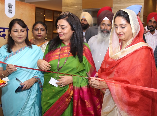 Harsimrat Kaur Badal inaugurates an exhibition on ‘Furthering India’s Development-100 days of Bold Initiatives & Decisive Actions