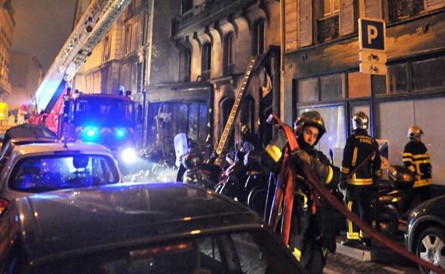Fire in residential building of Lyon city