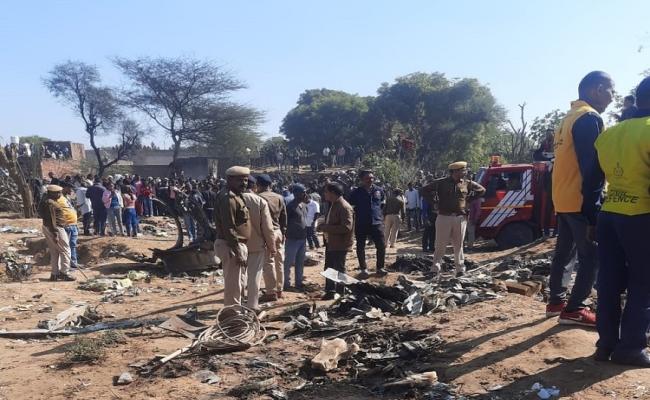 भरतपुर के उच्चैन इलाके में वायु सेना का प्लेन क्रैश