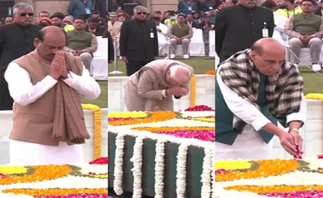 कृतज्ञ राष्ट्र ने बापू को दी श्रद्धांजलि