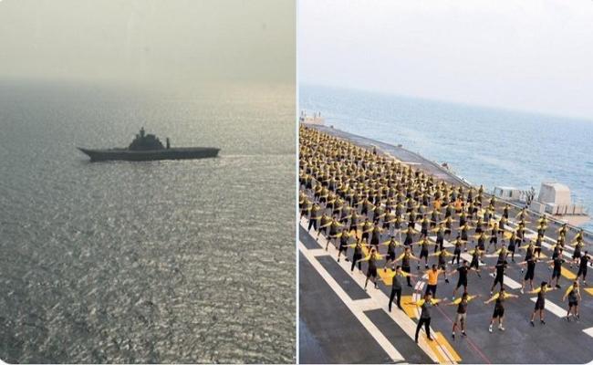 मरम्मत के बाद परीक्षण के लिए समंदर में उतारा गया आईएनएस विक्रमादित्य