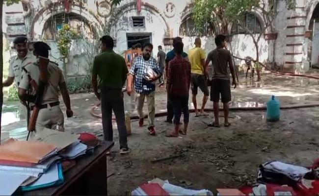 मुजफ्फरपुर एसएसपी कार्यालय में लगी आग कई महत्वपूर्ण कागजात खाक