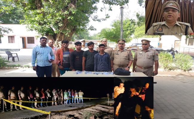 मथुरा : एक्सप्रेस-वे पर लूटपाट करने वाले गिरोह से पुलिस की मुठभेड़, सात गिरफ्तार