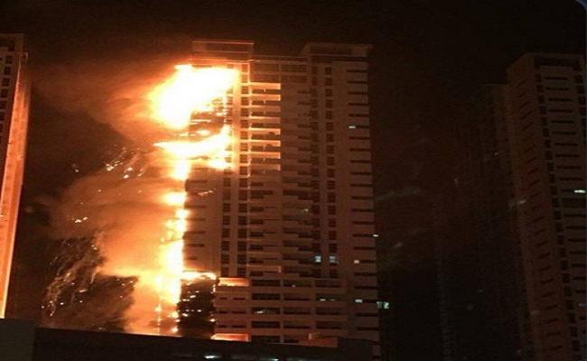 संयुक्त अरब अमीरात की बहुमंजिला इमारत में भीषण आग