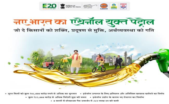 प्रदूषण से मुक्ति-अर्थव्यवस्था को गति दे रहा है इंडियन ऑयल का एथेनॉल युक्त पेट्रोल