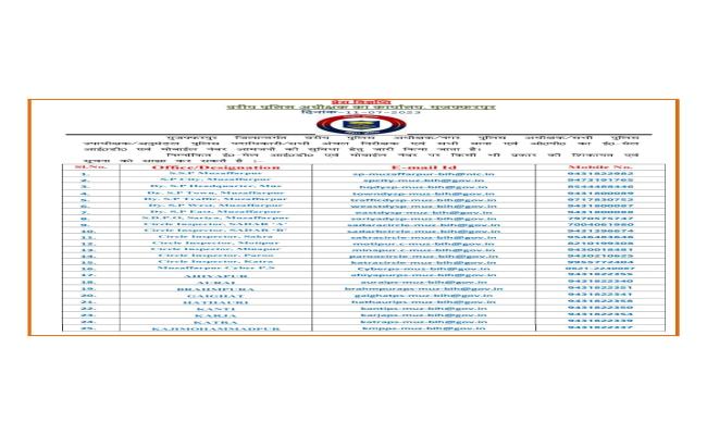 मुज़फ़्फ़रपुर पुलिस अब आमजन की भी डिजिटल शिकायतें सुनेगी