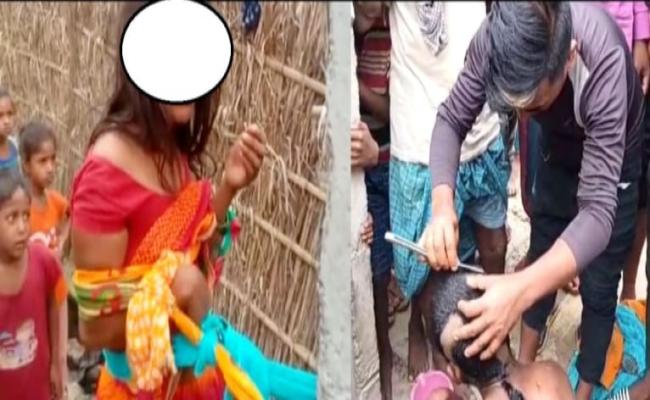 मोतिहारी में पति प्रेमी जोड़े को दी तालिबानी सजा