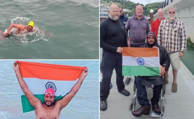 मप्र के दिव्यांग तैराक सत्येन्द्र सिंह ने पार किया इंग्लिश चैनल