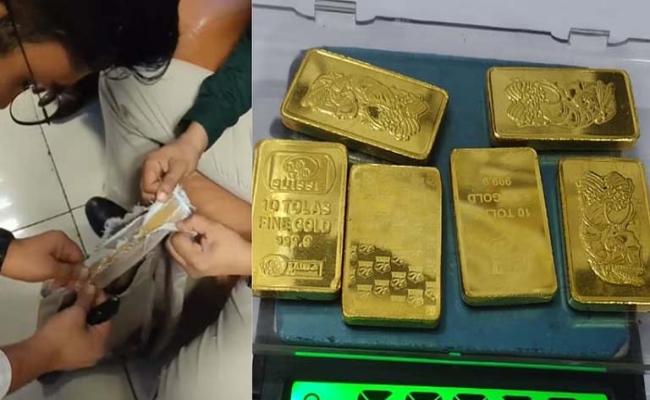 मुंबई एयरपोर्ट पर 6 किलो सोना बरामद