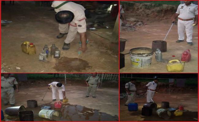 करीमगंज में अवैध शराब के विरुद्ध चला अभियान