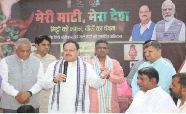 मोदी के नेतृत्व में विकसित भारत का संकल्प लेकर आगे बढ़ें : जेपी नड्डा