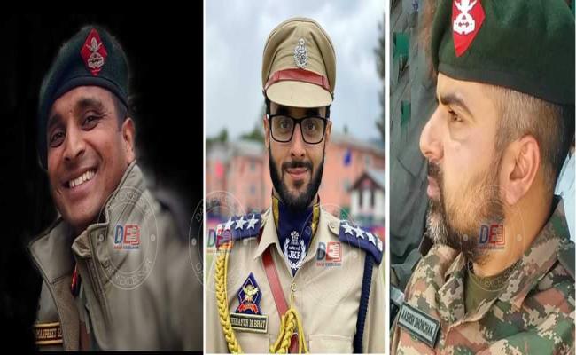 अनंतनाग में पुलिस तथा सेना के तीन अधिकारी शहीद