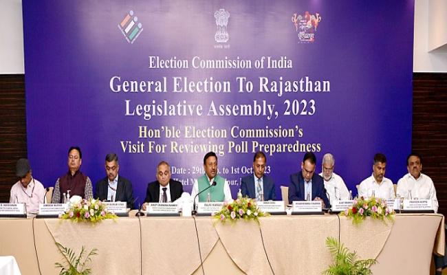 भारत निर्वाचन आयोग ने की राजस्थान में चुनावी तैयारियों की समीक्षा