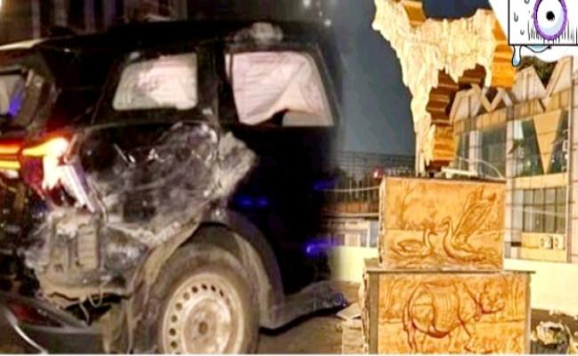 श्रद्धांजलि फ्लाईओवर पर हुई पहली दुर्घटना