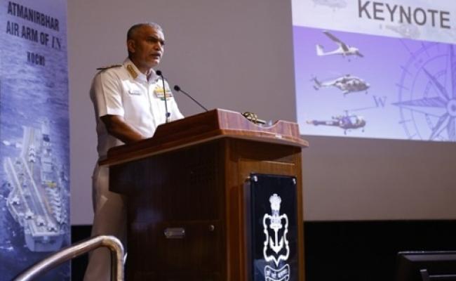 नौसेना प्रमुख ने समुद्री चुनौतियों के मुकाबले में 'आत्मनिर्भरता' पर जोर दिया