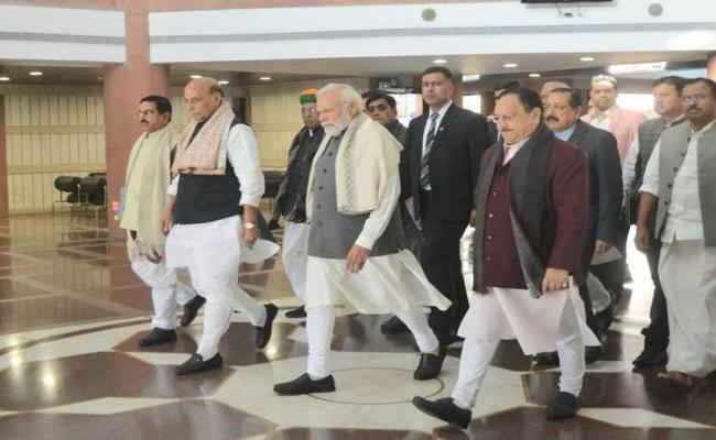 भाजपा संसदीय दल की बैठक में प्रधानमंत्री मोदी ने लिया हिस्सा