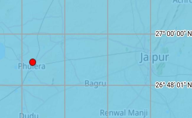 जयपुर में 2.9 तीव्रता का भूकंप