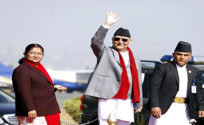 नेपाल के प्रधानमंत्री ओली चार दिवसीय दौरे पर चीन रवाना