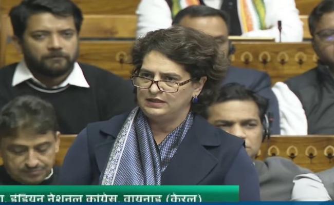 संसद में प्रियंका गांधी ने अडानी का नाम लेकर बीजेपी को घेरा, 'कब तक नेहरू जी का नाम लेते रहोगे, अपने काम तो गिनाओ'