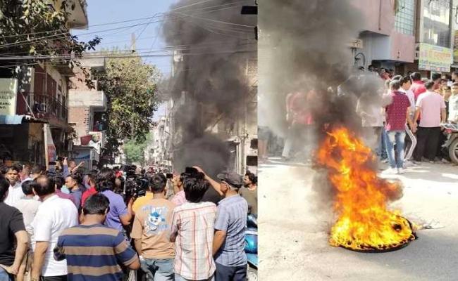 जयपुर हिट एंड रन केस : अब तक तीन की मौत, गुस्साए लोगों ने जलाए टायर, छोटी चौपड़ व आस-पास के बाजार बंद