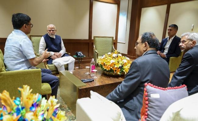प्रधानमंत्री मोदी नई दिल्ली पहुंचते ही जयशंकर, डोभाल, मिस्री से मिले
