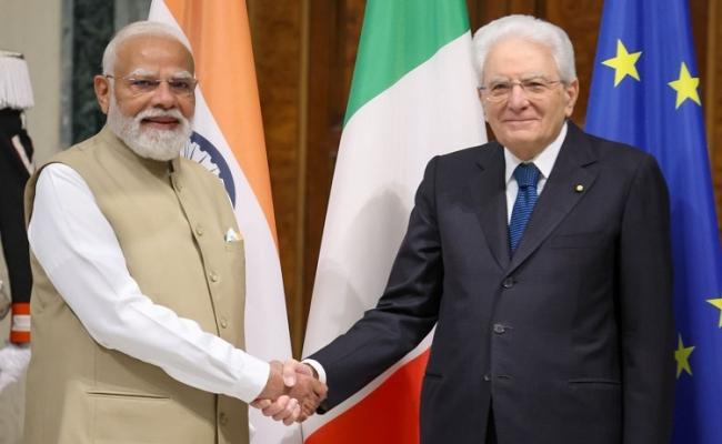 प्रधानमंत्री मोदी ने इटली के राष्ट्रपति मैटरेला से मुलाकात की, एआई और अंतरिक्ष समेत कई क्षेत्रों में सहयोग पर चर्चा